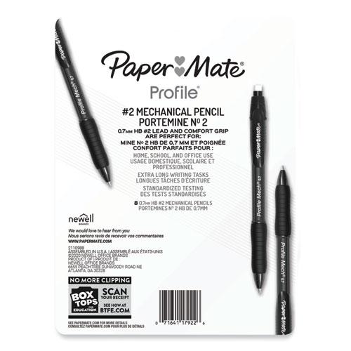 Profile Mechanical Pencils, 0.7 mm, HB (#2), Black Lead, Assorted Barrel Colors, 8/Pack. Picture 7