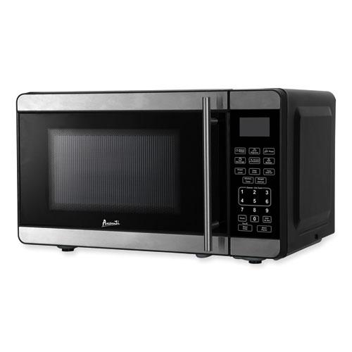 0.7 Cubic Foot Microwave Oven, 700 Watts, Stainless Steel/Black. Picture 3