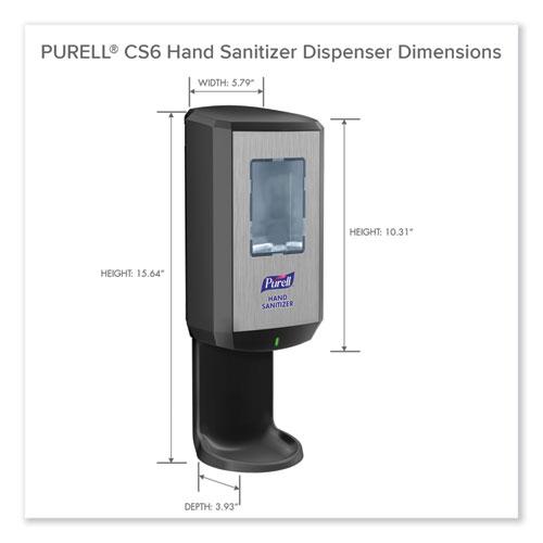 CS6 Hand Sanitizer Dispenser, 1,200 mL, 5.79 x 3.93 x 15.64, Graphite. Picture 5