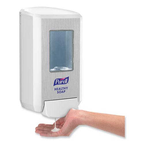 CS4 Soap Push-Style Dispenser, 1,250 mL, 4.88 x 8.8 x 11.38, White. Picture 2