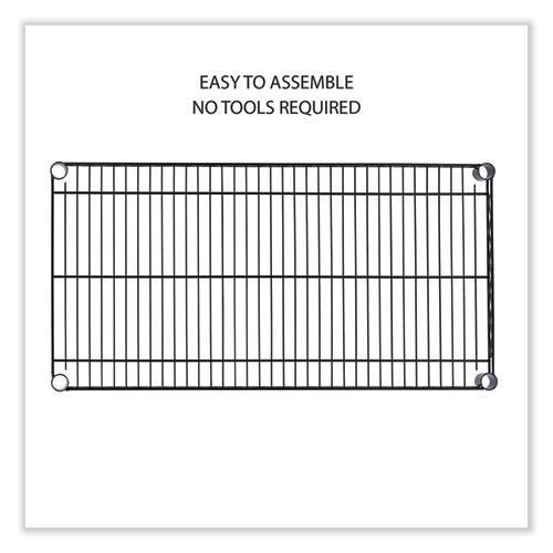 5-Shelf Wire Shelving Kit with Casters and Shelf Liners, 36w x 18d x 72h, Black Anthracite. Picture 4