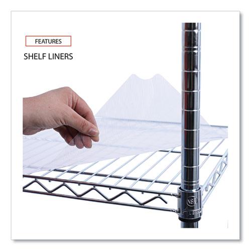 5-Shelf Wire Shelving Kit with Casters and Shelf Liners, 36w x 18d x 72h, Silver. Picture 4