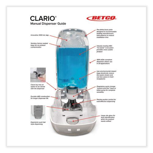 Clario Dispensing System Manual Foam Dispenser, 1,000 mL, 5.11 x 3.85 x 11.73,  Black, 12/Carton. Picture 6