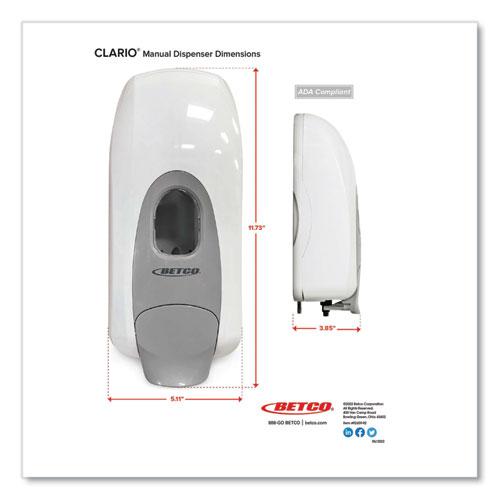 Clario Dispensing System Manual Foam Dispenser, 1,000 mL, 5.11 x 3.85 x 11.73,  Black, 12/Carton. Picture 7