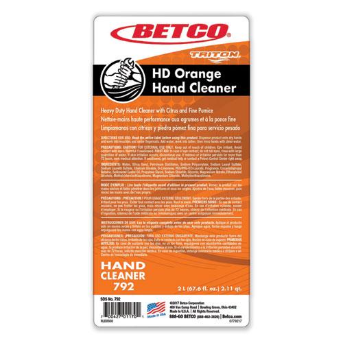 HD Orange Hand Cleaner Refill, Citrus Zest, 2 L Refill Bottle for Triton Dispensers, 6/Carton. Picture 5