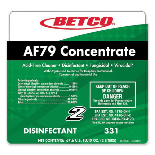 AF79 Acid-Free Bathroom Cleaner Concentrate, Ocean Breeze Scent, 2 L Bottle, 4/Carton. Picture 6