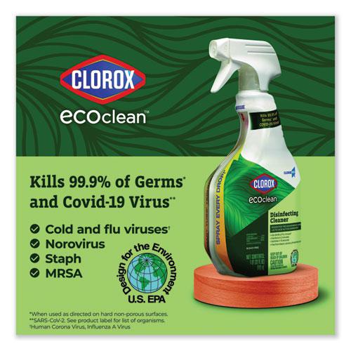 Clorox Pro EcoClean Disinfecting Cleaner, Unscented, 32 oz Spray Bottle, 9/Carton. Picture 6