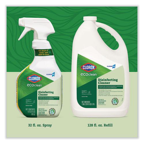 Clorox Pro EcoClean Disinfecting Cleaner, Unscented, 32 oz Spray Bottle, 9/Carton. Picture 8