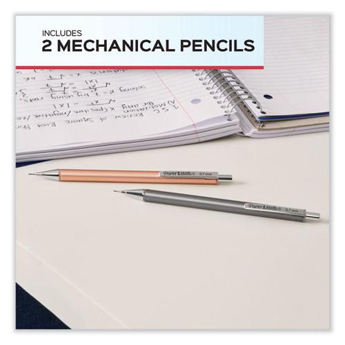 Advanced Mechanical Pencils, 0.5 mm, HB (#2), Black Lead, Black; Gray Barrel, 2/Pack. Picture 5