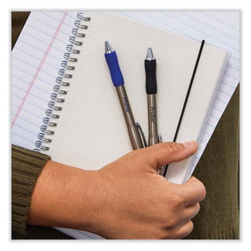 Profile Ballpoint Pen, Retractable, Medium 1 mm, Blue Ink, Blue/Silver Barrel, 2/Pack. Picture 8