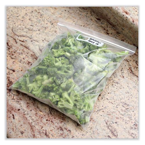 Reclosable Food Storage Bags, 2 gal, 2.7 mil, 13" x 15", Clear, 100/Box. Picture 5