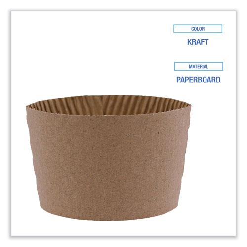 Cup Sleeves, Fits 10 oz to 20 oz Hot Cups, Kraft, 1,200/Carton. Picture 3