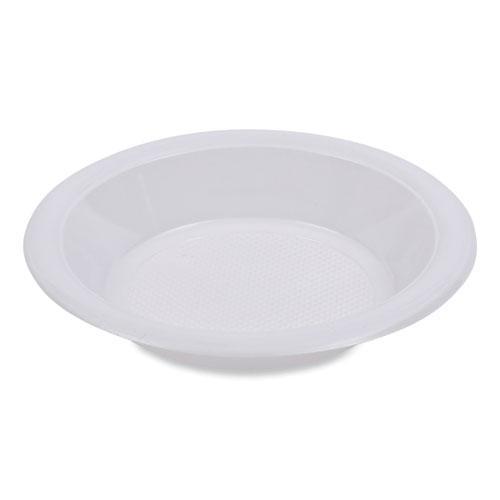 Hi-Impact Plastic Dinnerware, Bowl, 10 to 12 oz, White, 1,000/Carton. Picture 1
