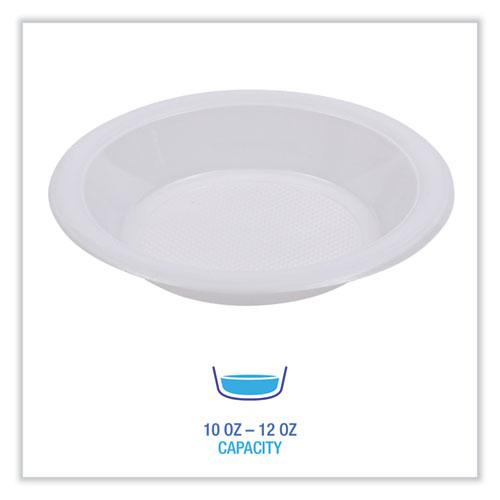 Hi-Impact Plastic Dinnerware, Bowl, 10 to 12 oz, White, 1,000/Carton. Picture 6