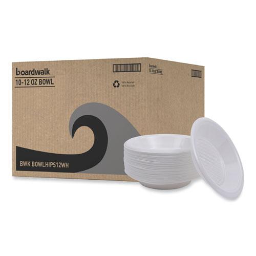 Hi-Impact Plastic Dinnerware, Bowl, 10 to 12 oz, White, 1,000/Carton. Picture 9