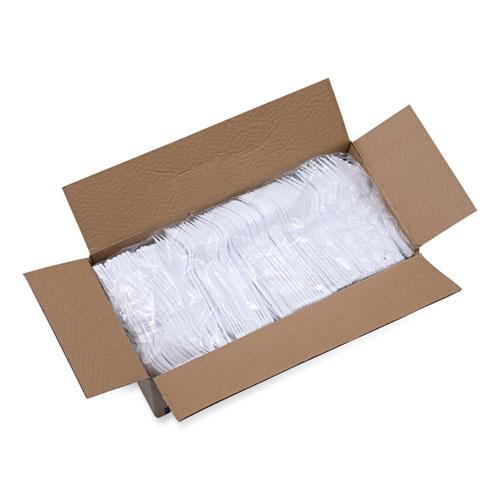 Heavyweight Polystyrene Cutlery, Fork, White, 1000/Carton. Picture 7