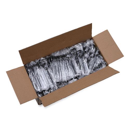 Heavyweight Wrapped Polystyrene Cutlery, Fork, Black, 1,000/Carton. Picture 9