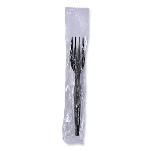 Heavyweight Wrapped Polystyrene Cutlery, Fork, Black, 1,000/Carton. Picture 10