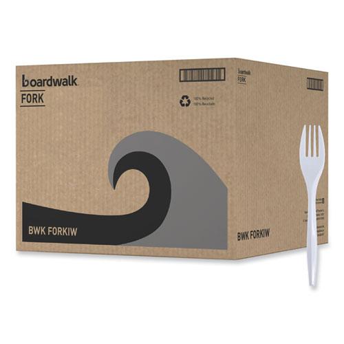 Mediumweight Wrapped Polypropylene Cutlery, Fork, White, 1000/Carton. Picture 8