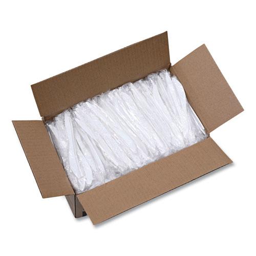 Mediumweight Wrapped Polypropylene Cutlery, Knives, White, 1,000/Carton. Picture 9
