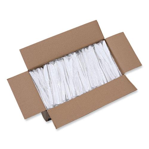 Heavyweight Wrapped Polypropylene Cutlery, Knife, White, 1,000/Carton. Picture 8