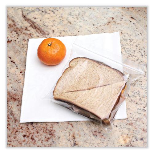 Reclosable Food Storage Bags, Sandwich, 1.15 mil, 6.5" x 5.89", Clear, 500/Box. Picture 5