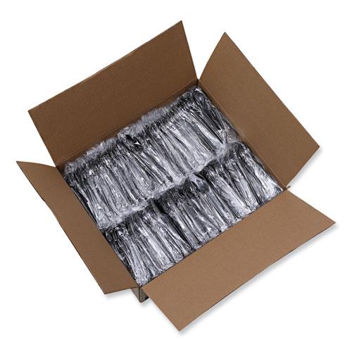 Heavyweight Wrapped Polystyrene Cutlery, Teaspoon, Black, 1,000/Carton. Picture 9