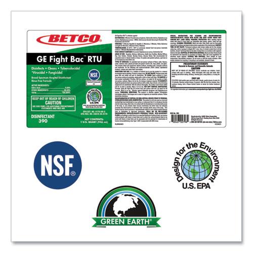 GE Fight Bac RTU Disinfectant, Fresh Scent, 32 oz Bottle, 12/Carton. Picture 3