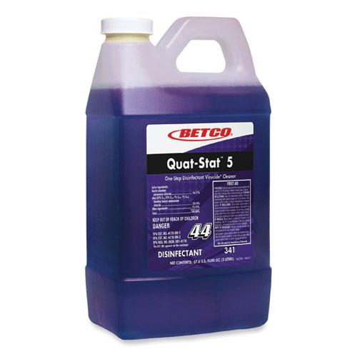 Quat-Stat 5 Disinfectant, Lavender Scent, 2 L Bottle, 4/Carton. Picture 1