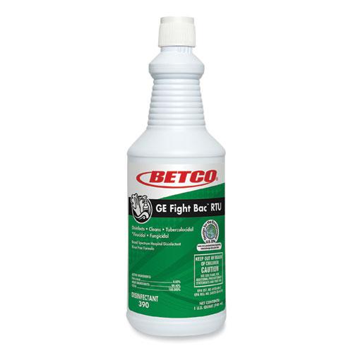 GE Fight Bac RTU Disinfectant, Fresh Scent, 32 oz Bottle, 12/Carton. Picture 1