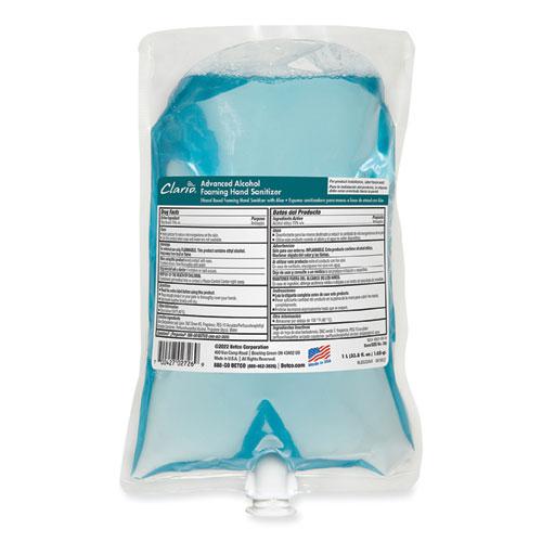 Clario Advanced Alcohol Foaming Sanitizer, 1,000 mL Bag, Citrus, 6/Carton. Picture 1