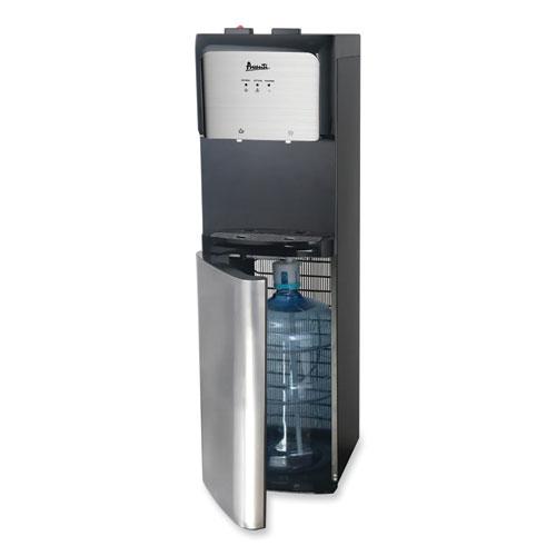 Bottom Loading Water Dispenser with UV Light, 3 to 5 gal, 41.25 h, Black/Stainless Steel. Picture 4