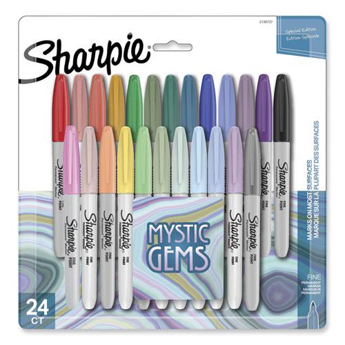 Mystic Gems Markers, Fine Bullet Tip, Assorted, 24/Pack. Picture 1