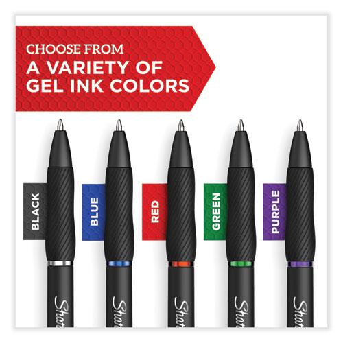 S-Gel High-Performance Gel Pen, Retractable, Medium 0.7 mm, Assorted Ink Colors, Black Barrel, 4/Pack. Picture 3