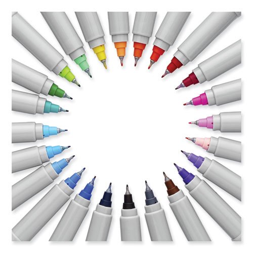 Ultra Fine Tip Permanent Marker, Ultra-Fine Needle Tip, Assorted Classic and Limited Edition Color Burst Colors, 24/Pack. Picture 3