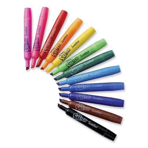 Scented Watercolor Marker, Broad Chisel Tip, Assorted Colors, 12/Set. Picture 3