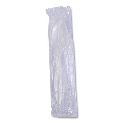 Mediumweight Wrapped Polypropylene Cutlery, Teaspoon, White, 1,000/Carton. Picture 7