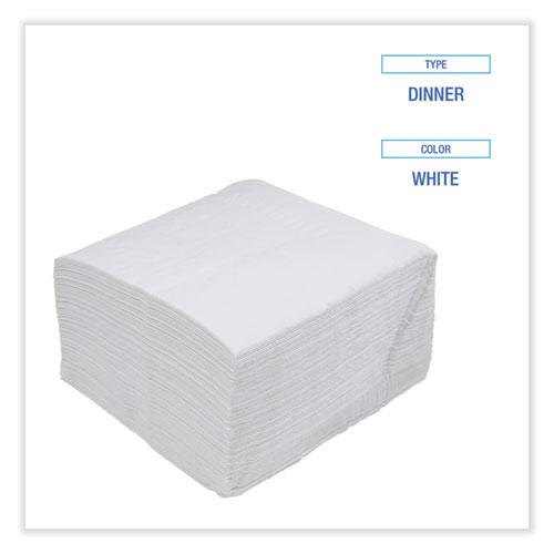 Dinner Napkin, 1-Ply, 17 x 17, White, 250/Pack, 12 Packs/Carton. Picture 4