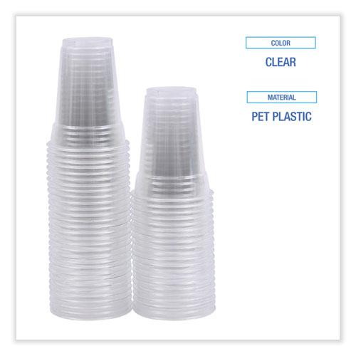 Clear Plastic Cold Cups, 9 oz, PET, 50 Cups/Sleeve, 20 Sleeves/Carton. Picture 3
