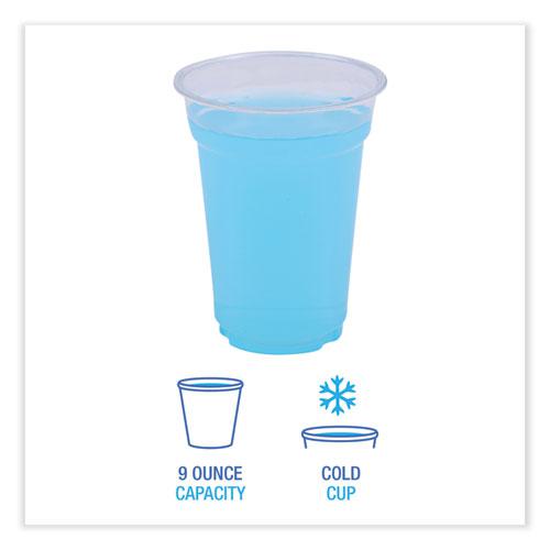Clear Plastic Cold Cups, 9 oz, PET, 50 Cups/Sleeve, 20 Sleeves/Carton. Picture 4