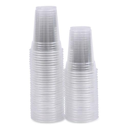 Clear Plastic Cold Cups, 9 oz, PET, 50 Cups/Sleeve, 20 Sleeves/Carton. Picture 9
