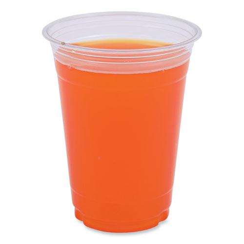 Clear Plastic Cold Cups, 16 oz, PET, 50 Cups/Sleeve, 20 Sleeves/Carton. Picture 1