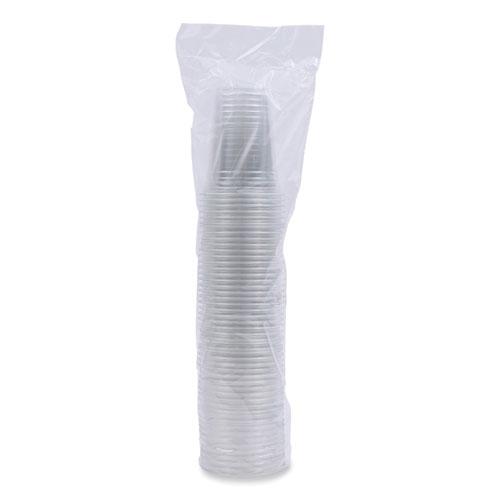 Clear Plastic Cold Cups, 16 oz, PET, 50 Cups/Sleeve, 20 Sleeves/Carton. Picture 7