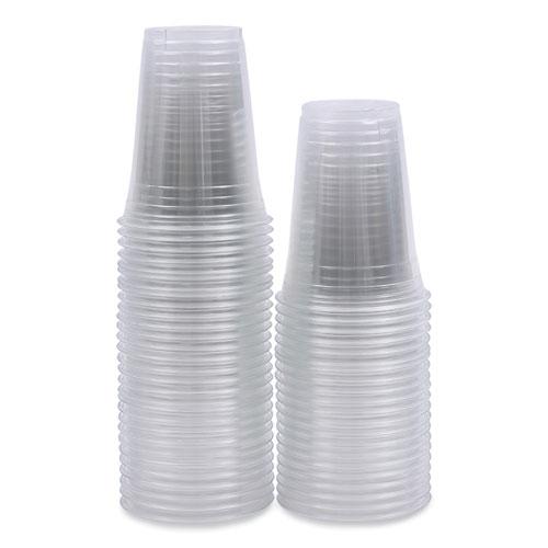 Clear Plastic Cold Cups, 16 oz, PET, 50 Cups/Sleeve, 20 Sleeves/Carton. Picture 9