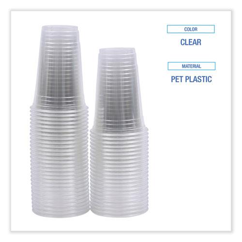 Clear Plastic Cold Cups, 20 oz, PET, 50 Cups/Sleeve, 20 Sleeves/Carton. Picture 3