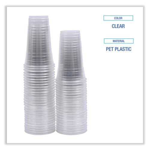 Dixie Clear Plastic PETE Cups, Cold, 12oz, 25/Sleeve, 20 Sleeves/Carton