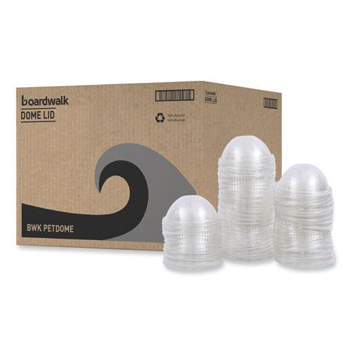 PET Cold Cup Dome Lids, Fits 12 oz Squat and 14 to 24 oz Plastic Cups, Clear, 100 Lids/Sleeve, 10 Sleeves/Carton. Picture 8