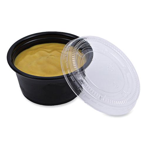 Souffle/Portion Cup Lids, Fits 1.5 oz and 2 oz Portion Cups, Clear, 2,500/Carton. Picture 10