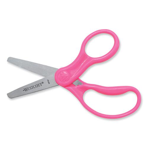 For Kids Scissors, Blunt Tip, 5" Long, 1.75" Cut Length, Assorted Straight Handles, 12/Pack. Picture 6