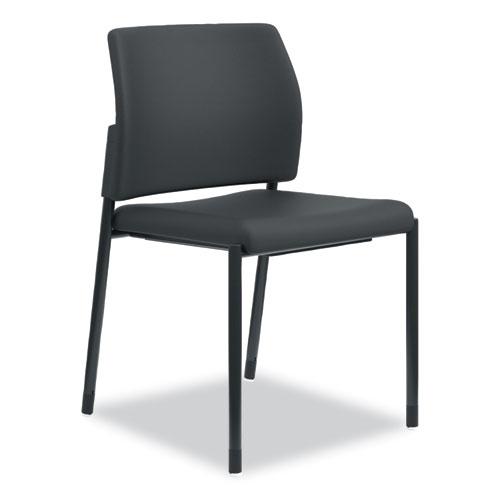 Accommodate Series Guest Chair, Fabric Upholstery, 23.5" x 22.25" x 31.5", Black Seat/Back, Textured Black Base, 2/Carton. Picture 1